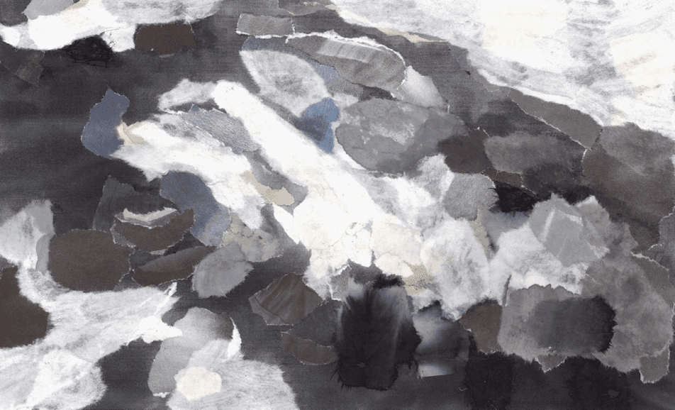 Figure 3. Rebecca Louise Carter, Cloud Study, 2025. Paper collage.