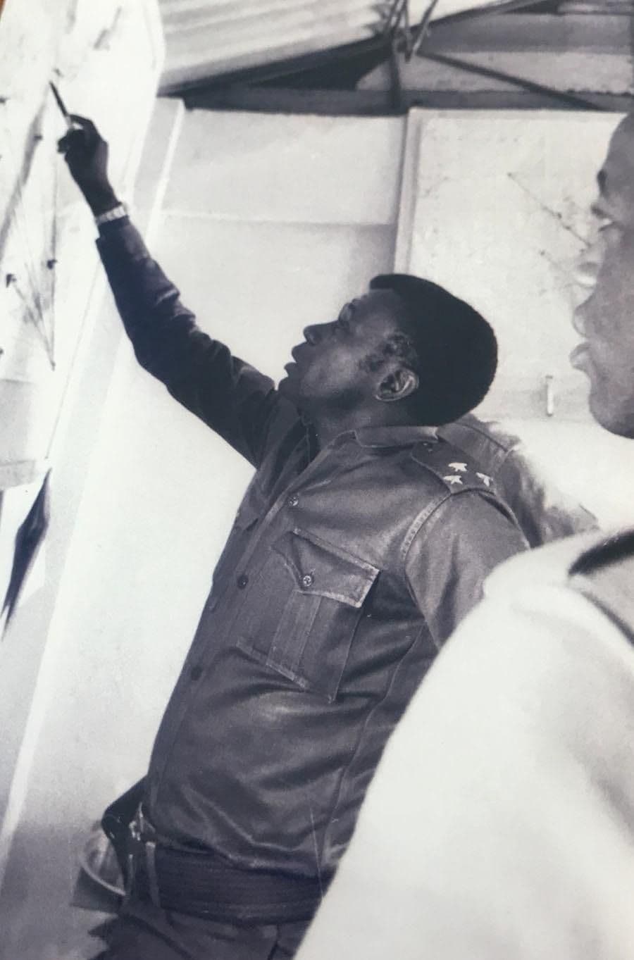 Figure 2. Victor Dreke, Teaching Tactics, Ej,ecito Juvenil del Trabajo, (Youth Labor Army).