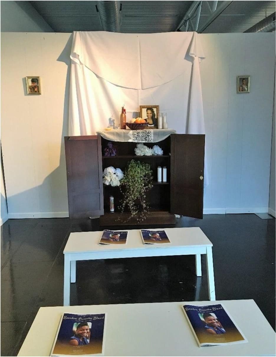 Figure 8 Memorial room of the Sandra Bland exhibit. Author photo.