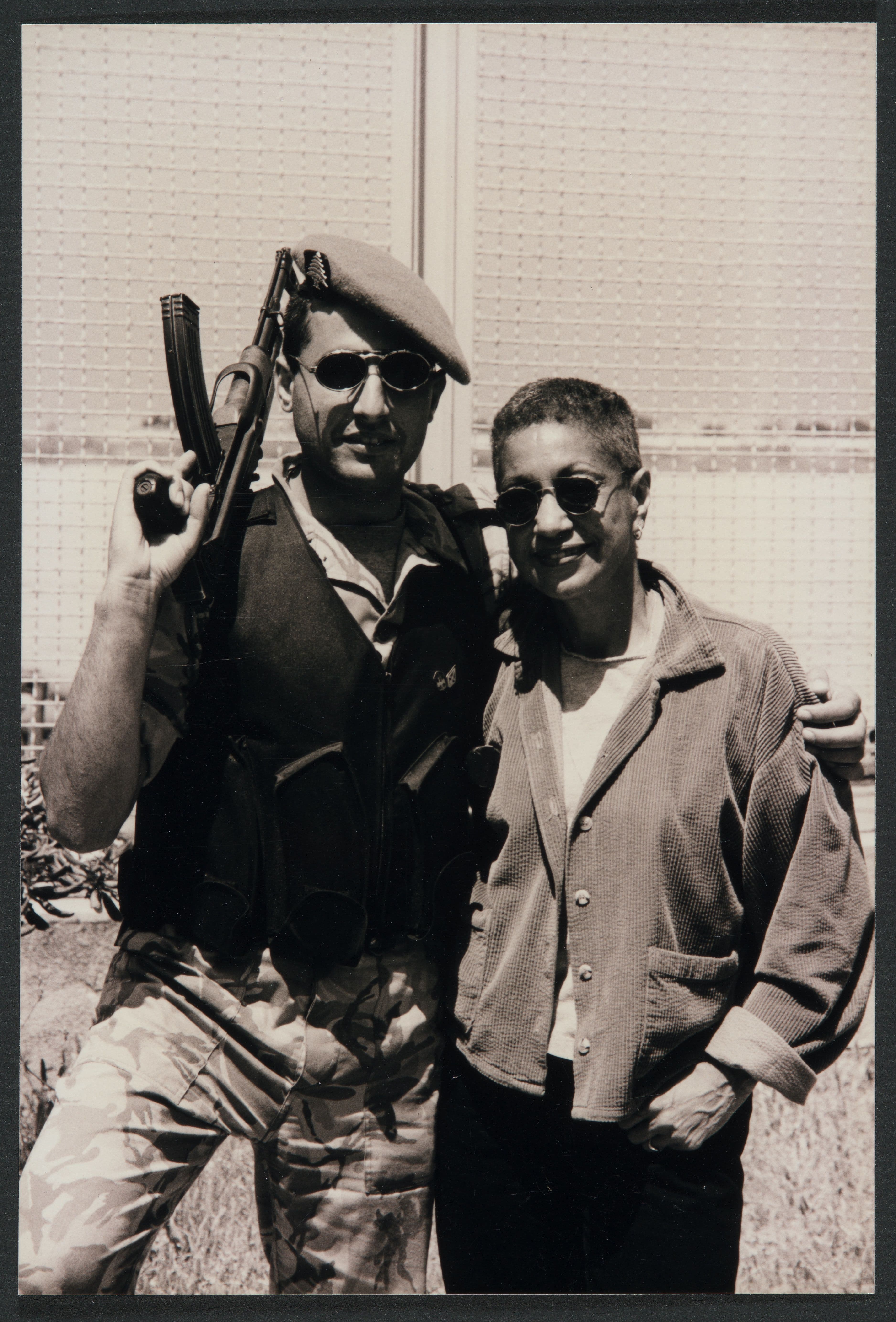 June Jordan with Lebanese soldier in 1996, © Christopher D. Meyer
