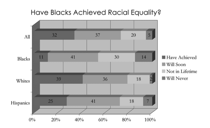 Figure 2. Perception about racial equality.