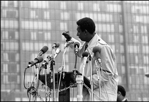 ‘‘Stokely Carmichael, Chairman of SNCC, Speaks at the United Nations,’’ April 1967 © Abayomi Azikiwe, Pan-African News Wire.