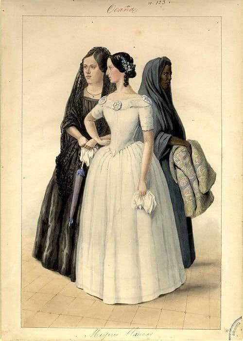 Figure 3 Mujeres blancas, provincia de Ocaña. Carmelo Fernández, circa 1850. National Library of Colombia, Digital Map Library; used with permission.