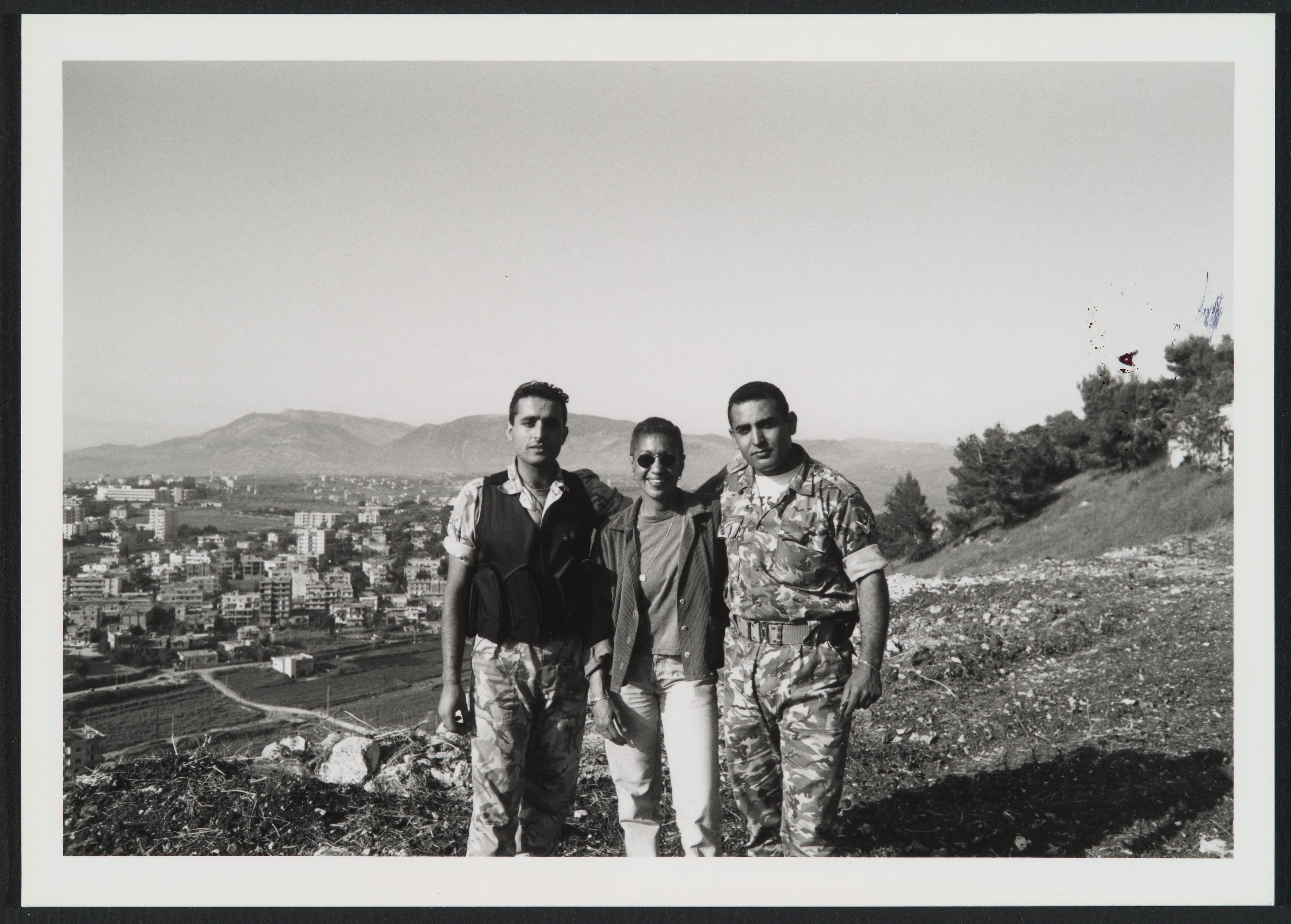 June Jordan with Lebanese soldiers 1996, © Christopher D. Meyer